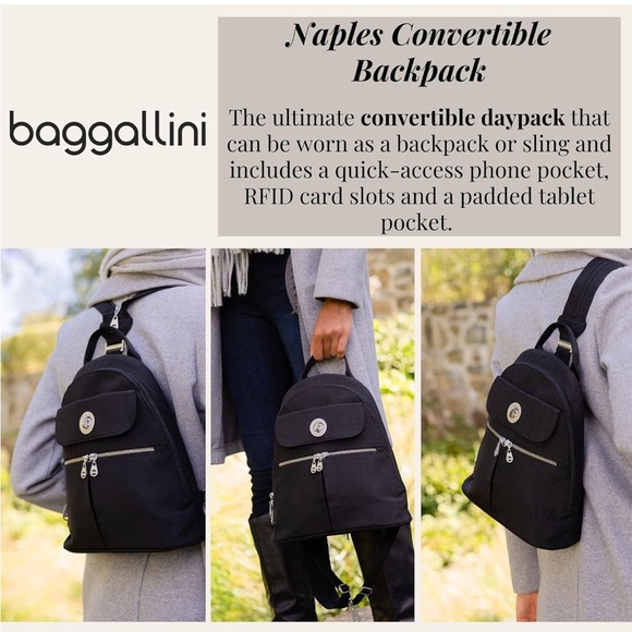 Baggallini Naples Convertible Backpack - Picture 4 of 5